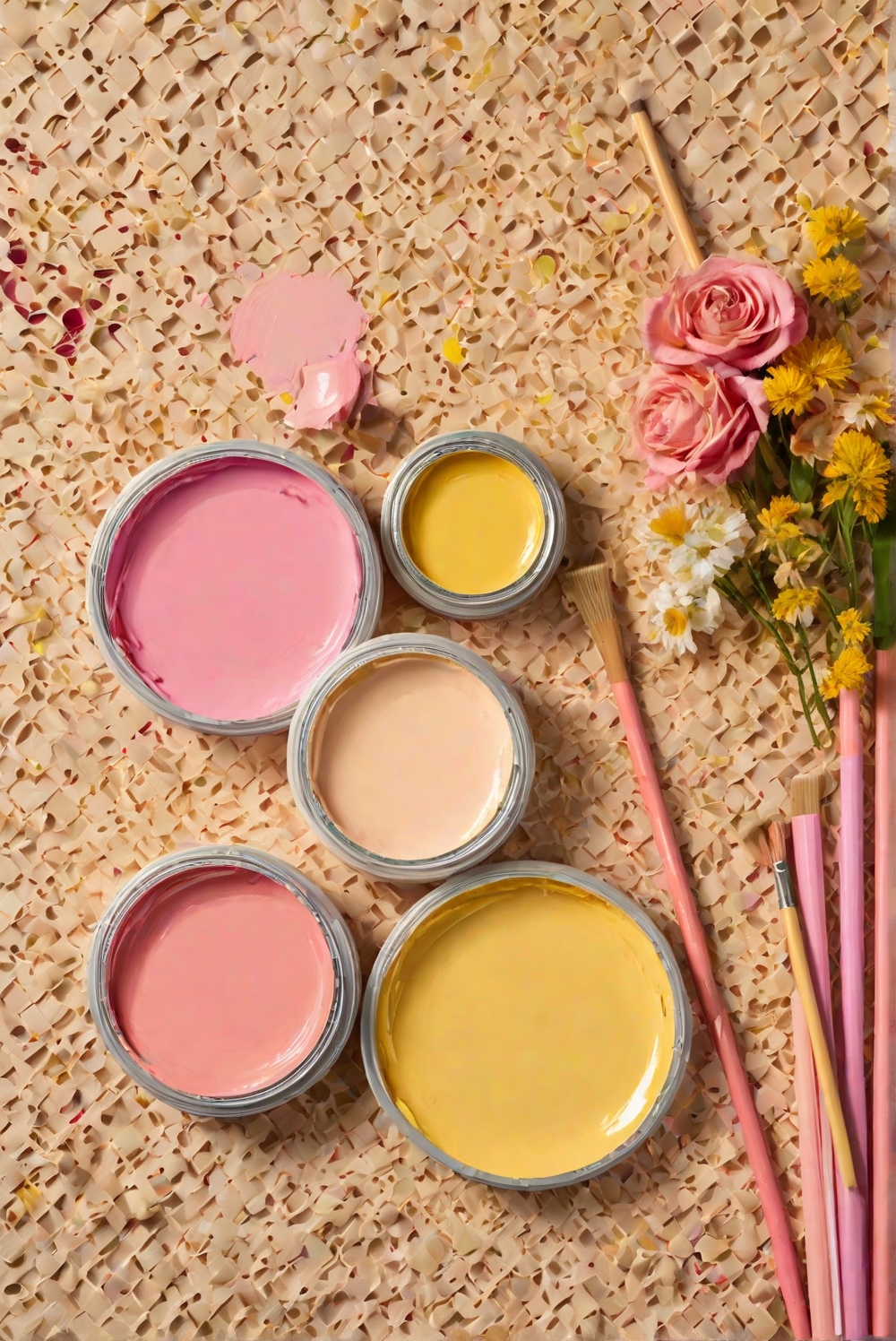 Cheerful and Soft 2024: Buttercup Yellow and Blossom Pink Palette