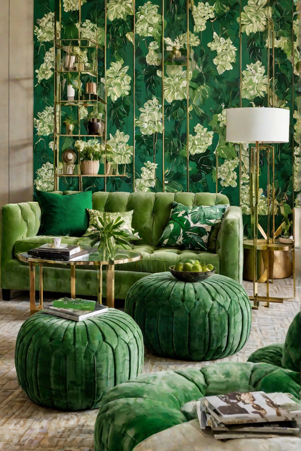 Green Haven: Elevating Your Living Room with Lush Hues
