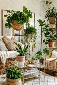 View of How to Incorporate Plants into Your Living Room Decor (A Step by Step ...