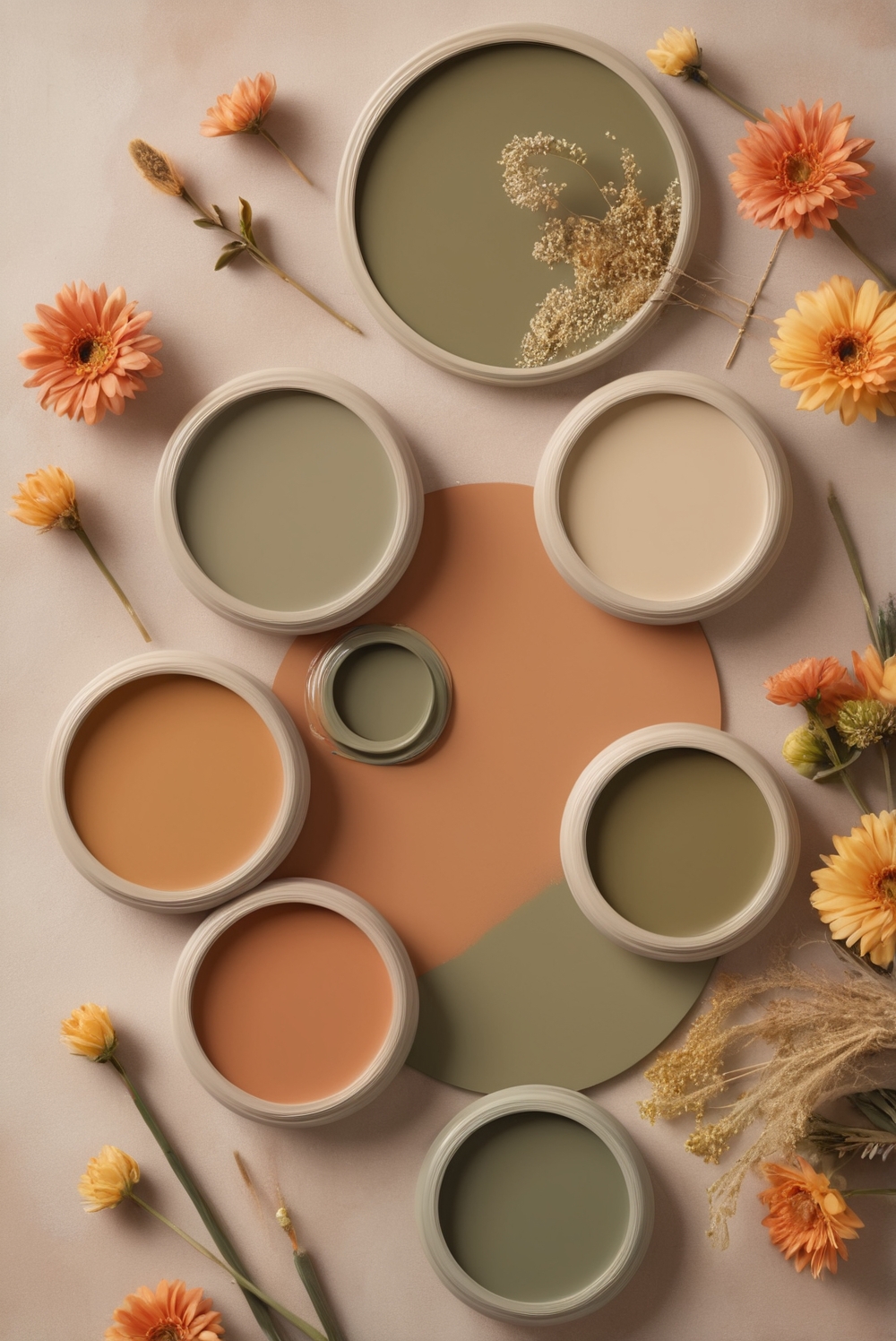 Terracotta, Olive Green, Earthy Tones: - Home Decorating, Home Interior, Home Interior Design - Space Planning, Interior Design Space Planning - Interior Bedroom Design, Designers Kitchen - Kitchen Designs, Living Room Interior - Primer Paint for Walls, Color Matching Painting