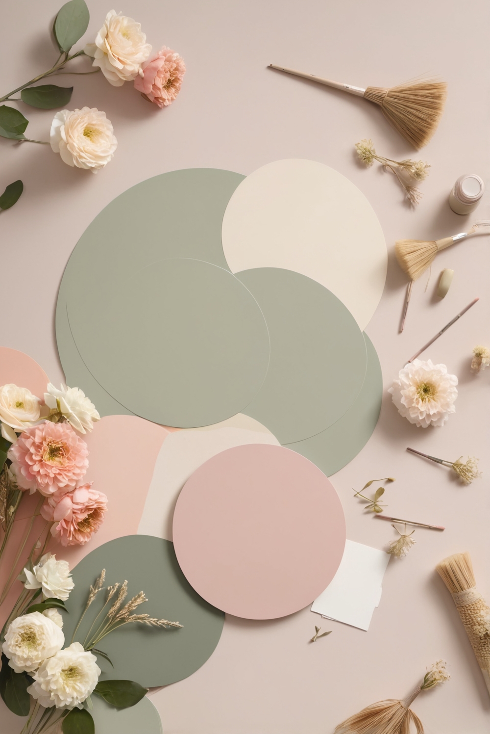 Blush, Sage, interior design, home decor, space planning