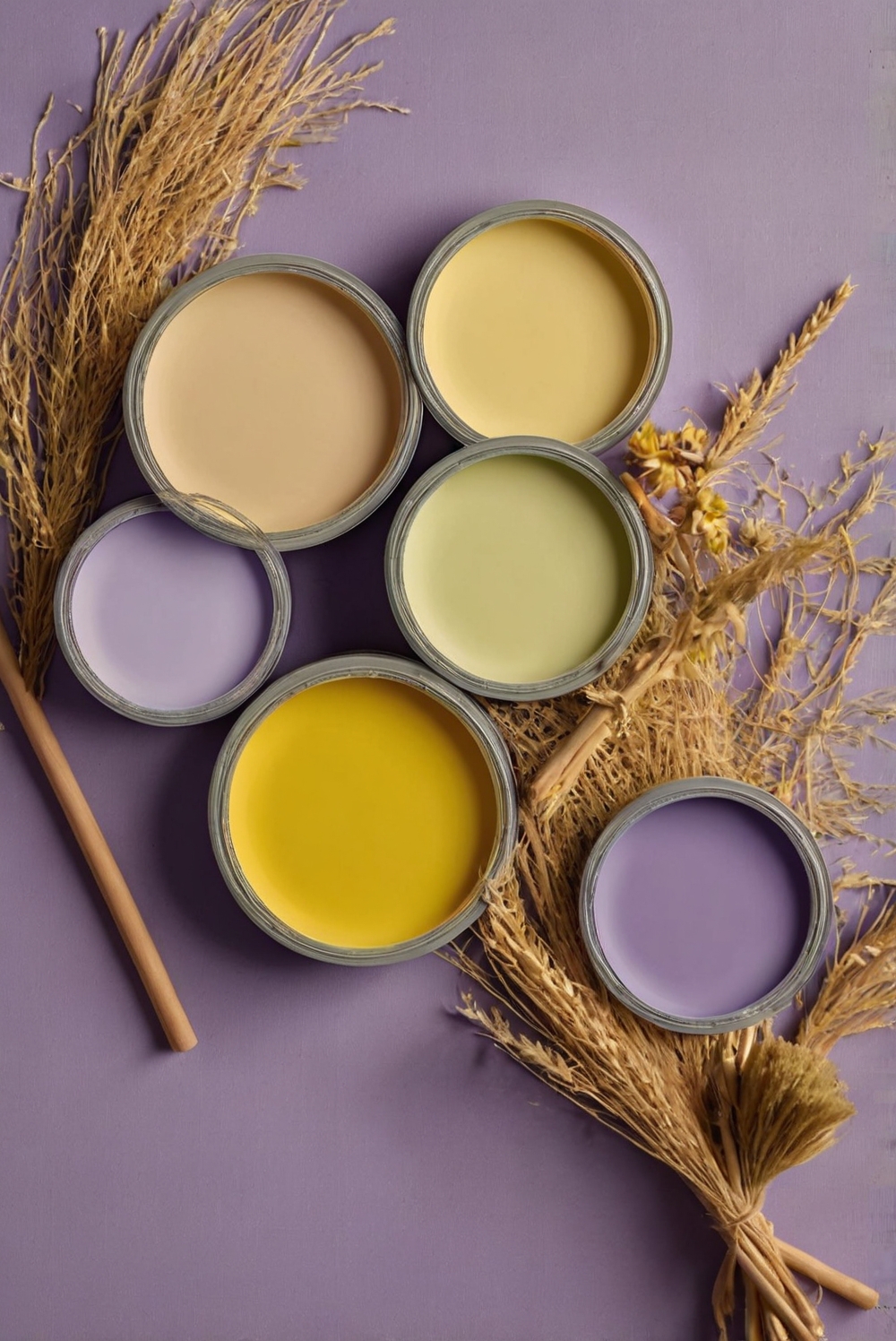 Sunny Delight: Lemon Yellow and Lavender Color Harmony for 2024