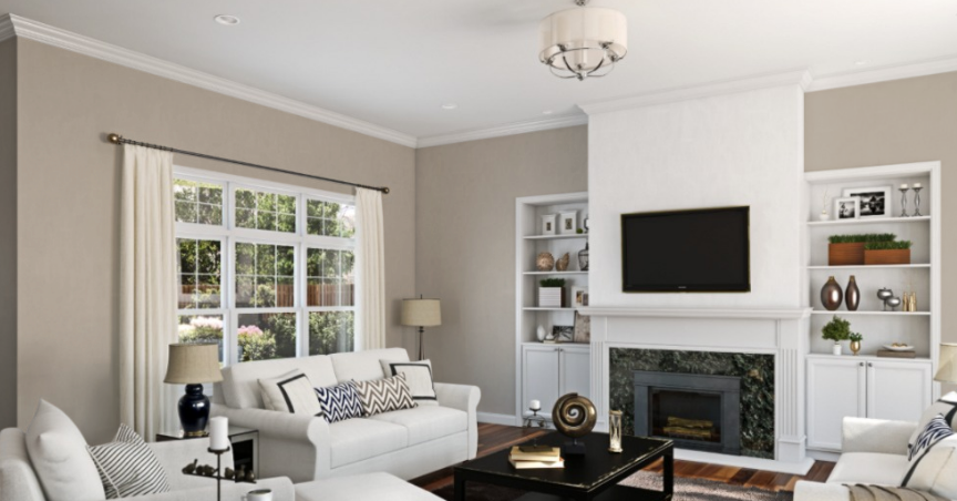 Sherwin Williams Anew Gray (SW 7030)
A versatile, warm gray with purple undertones, offering a cozy and welcoming feel.