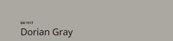 Sherwin Williams Dorian Gray SW 7017
Elegant, medium gray with balanced undertones, perfect for a refined and contemporary cabinet look.