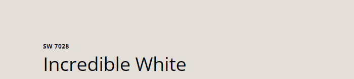 Sherwin Williams Incredible White SW 7028
Light, neutral gray-white with a subtle warmth, providing a sophisticated and versatile backdrop reminiscent of marble.