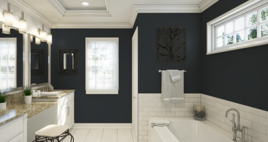 Sherwin Williams Inkwell SW 6992
Deep, inky black with cool undertones, perfect for a modern barn house with a sophisticated edge.