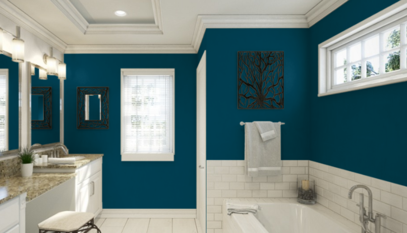 Sherwin Williams Loyal Blue (SW 6510)
A rich, royal navy blue that adds depth and elegance, harmonizing beautifully with warm terracotta tones.