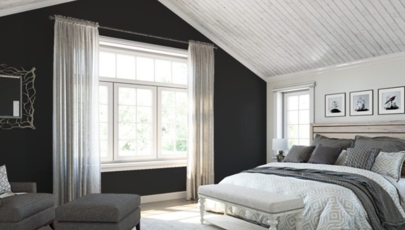 Sherwin Williams Tricorn Black SW 6258
Classic, deep black with a sleek finish, perfect for creating a striking and sophisticated modern barn house exterior.