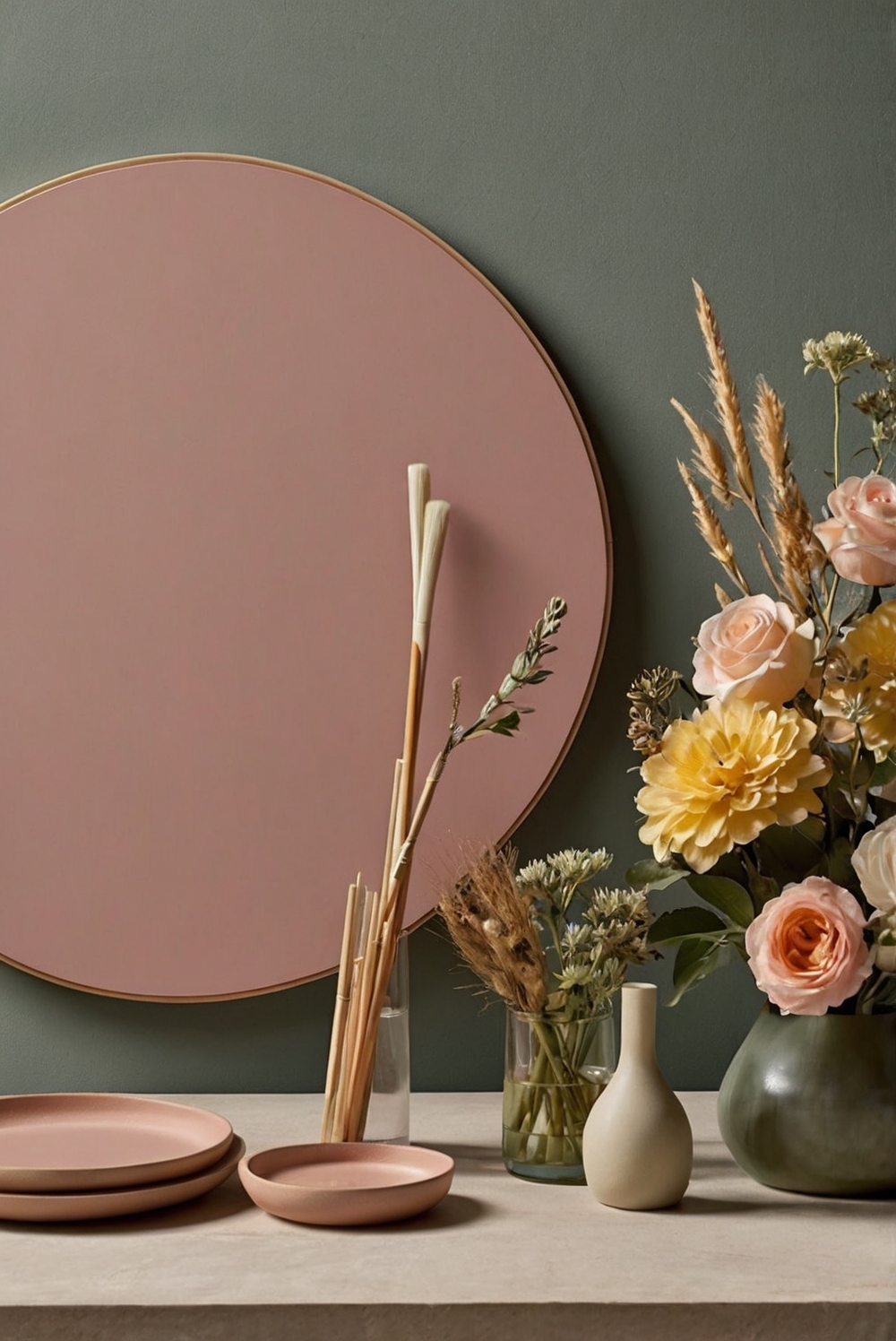 How to Make Home Harmony: Dusty Rose and Sage Vintage