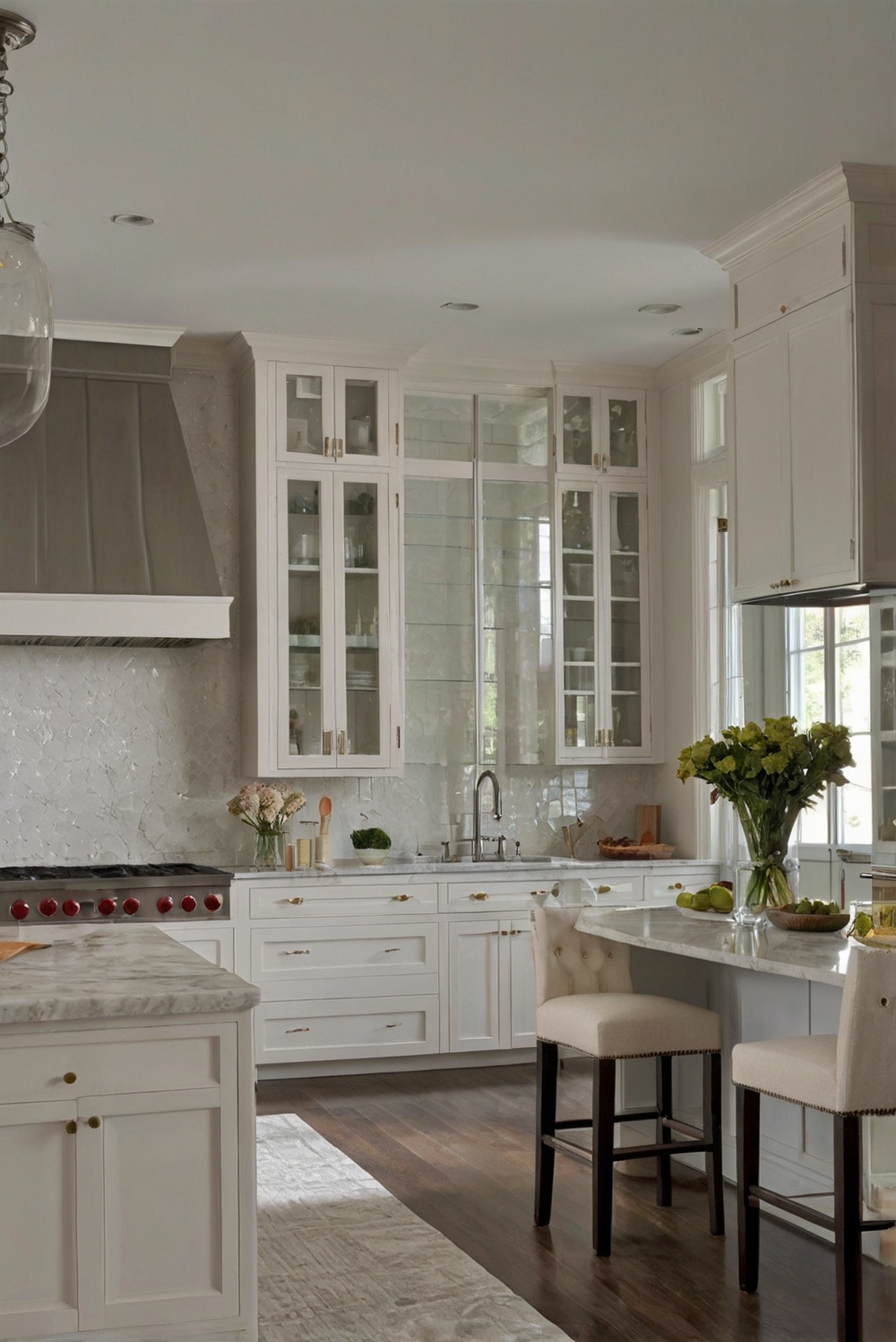 How to choose the right paint color for flat-panel chic Modern Kitchen cabinets?