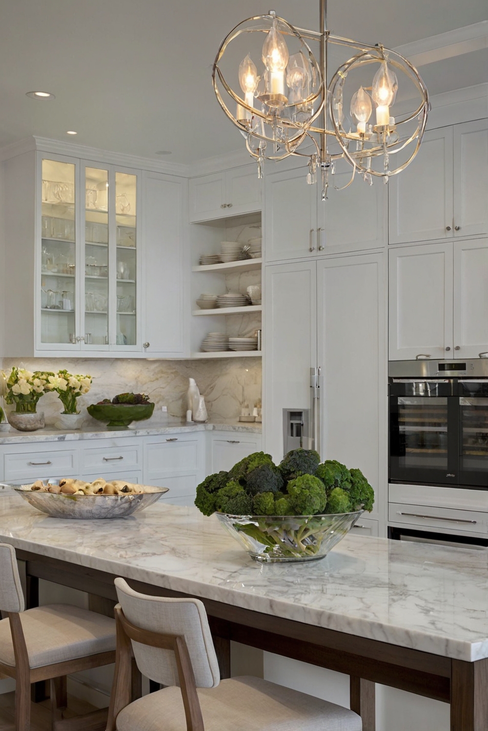 How to create a seamless look with integrated appliances and flat-panel cabinets?