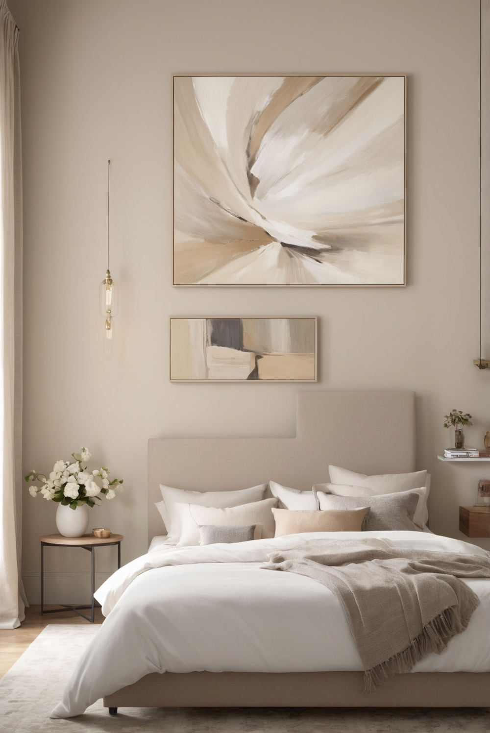 How to incorporate art into a modern bedroom?