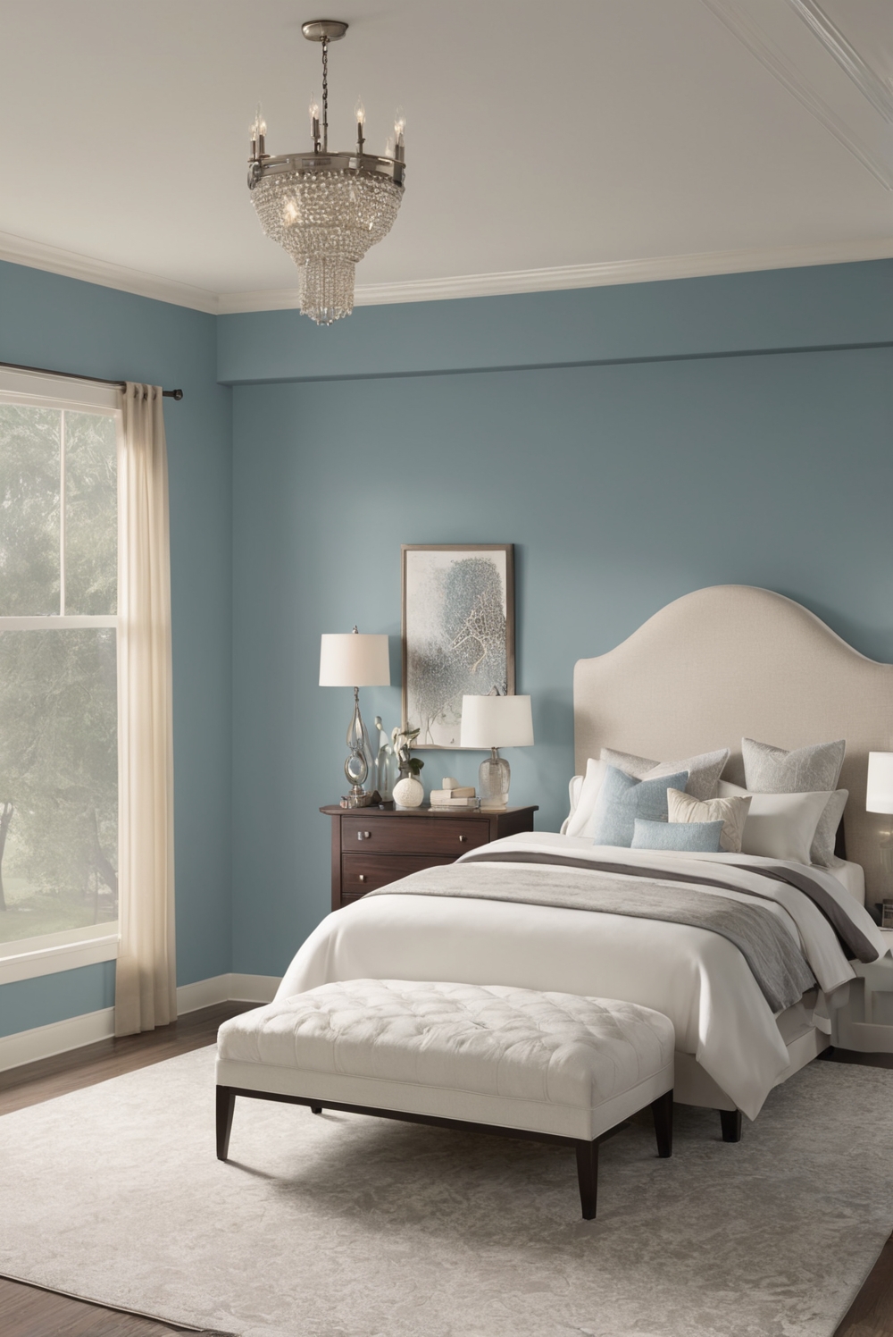 modern bedroom design, Sherwin Williams colors, interior design tips, home decor ideas, bedroom color scheme