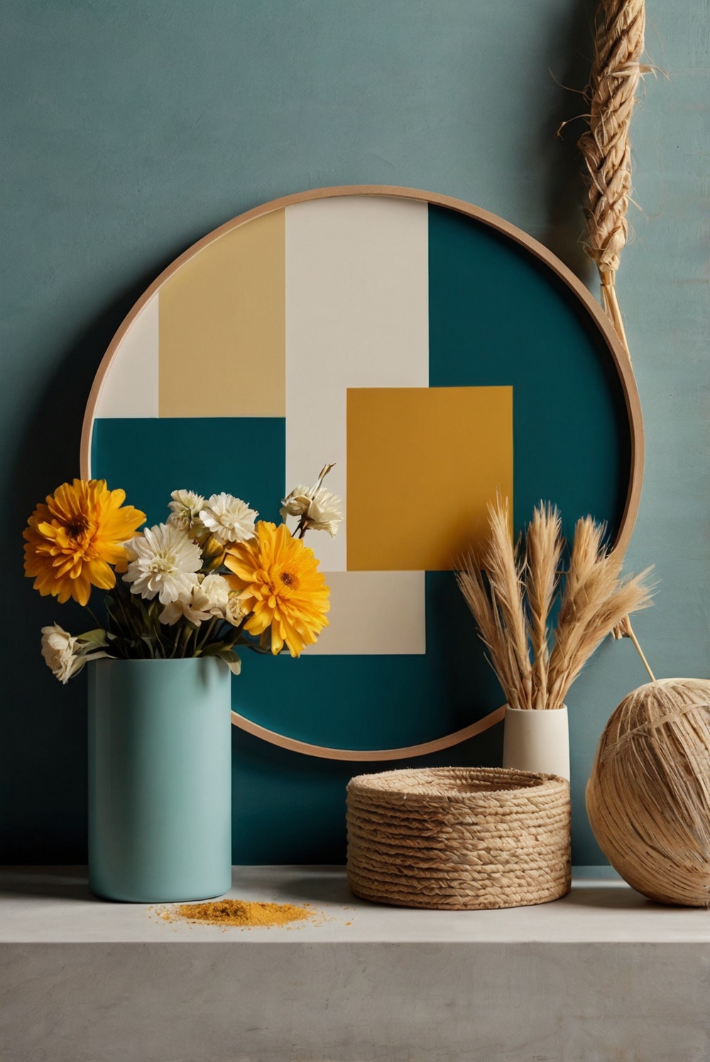 How to Make Home Harmony: Teal and Mustard Boldness