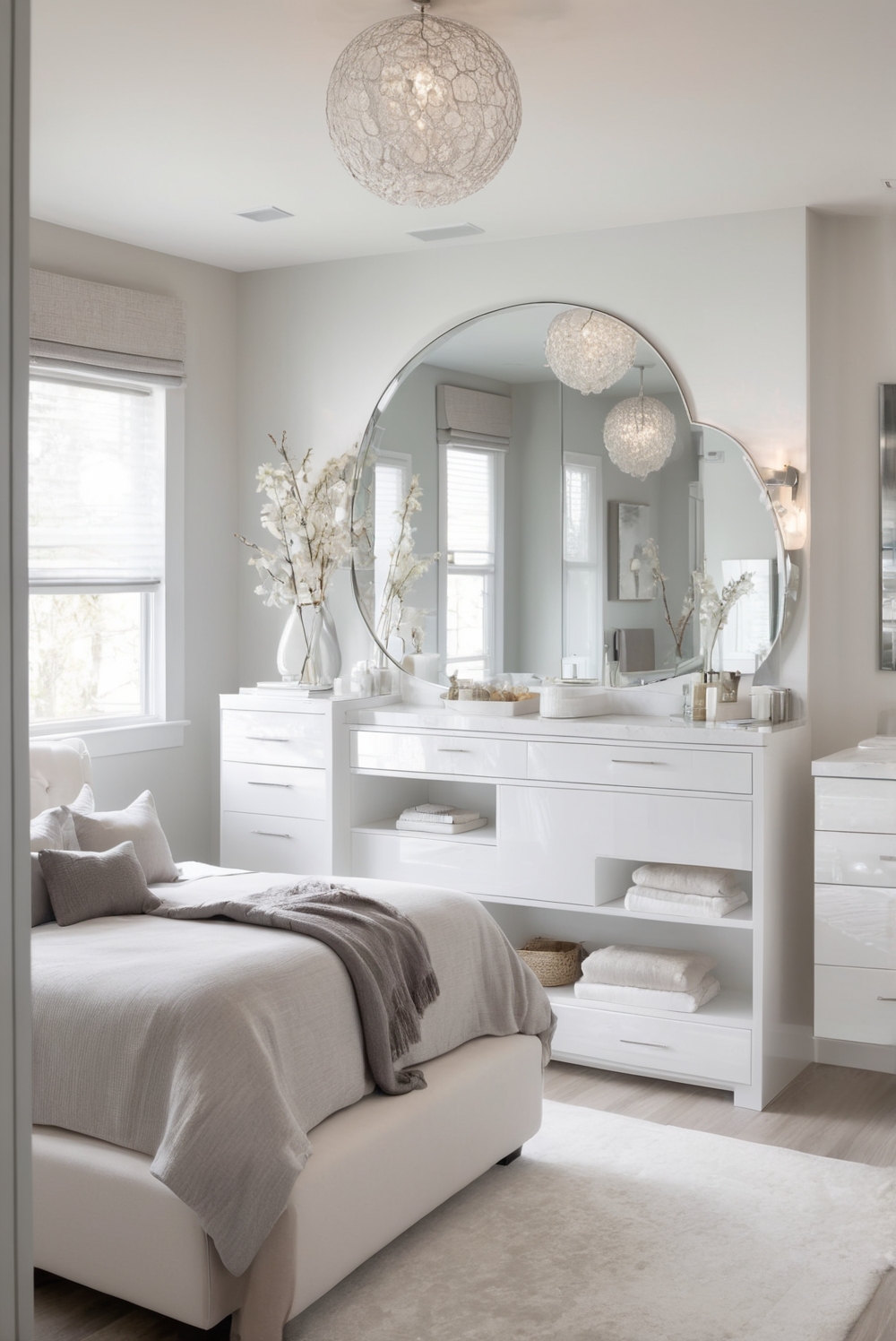 How to incorporate mirrors into a modern bedroom design?