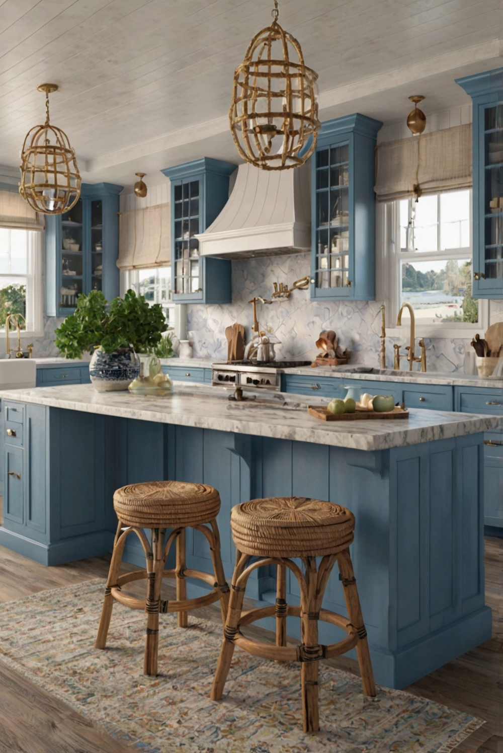 coastal chic, kitchen decor, nautical style, interior design, home renovation