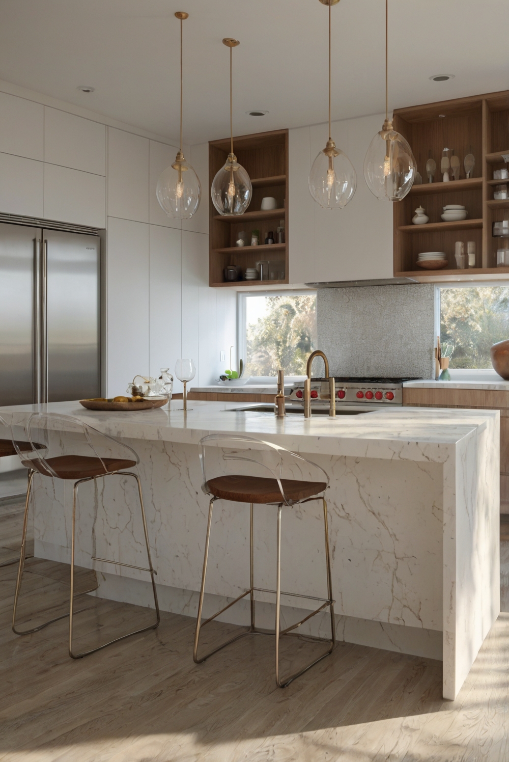 What are the environmental impacts of different countertop materials used in modern kitchens?