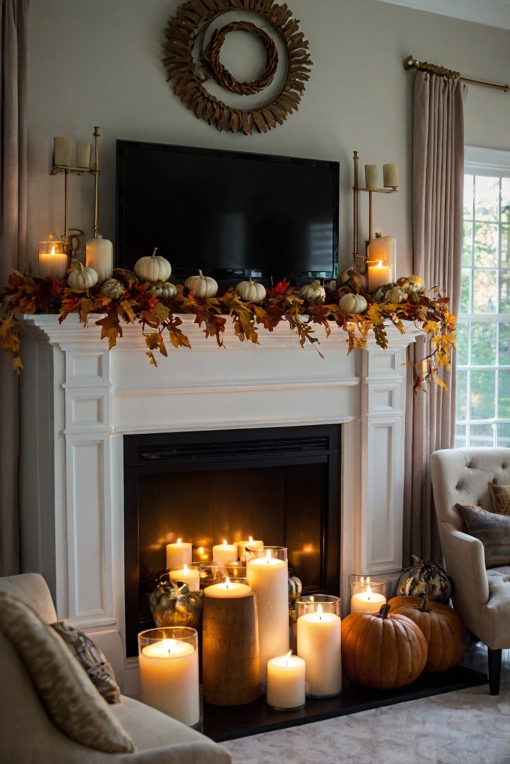 Stunning Fall Mantle Decor with TV Upgrade Your Setup Now