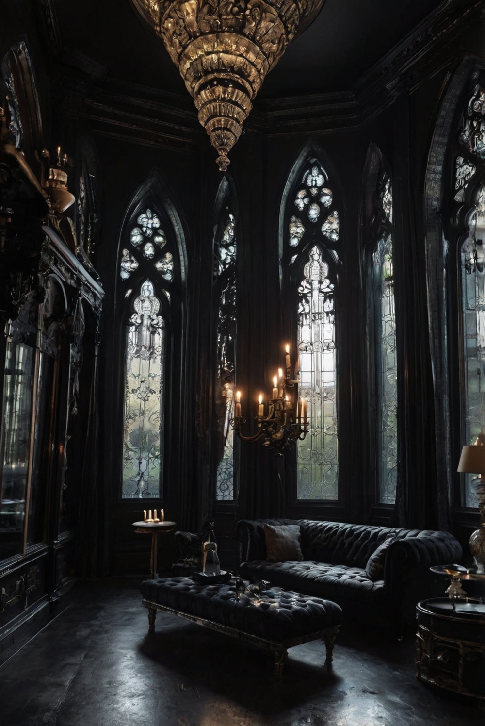 Gothic home decor, Gothic furniture, Gothic interior design, Gothic accessories, Gothic lighting