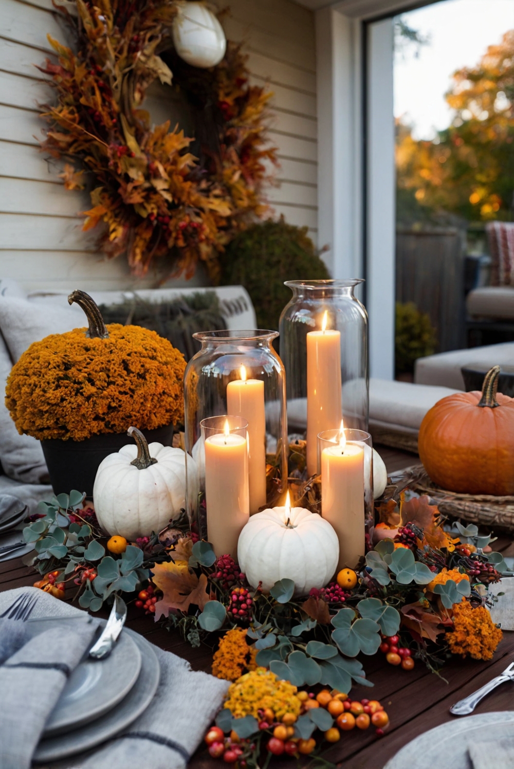 Outdoor Thanksgiving decor, Outdoor fall decorations, Thanksgiving yard decorations, Fall front porch decor, Autumn outdoor decorating