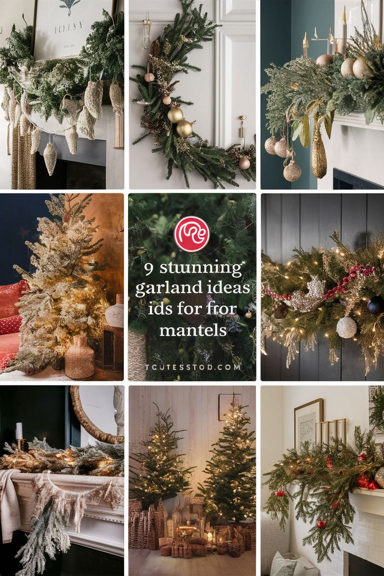 holiday mantel decor, garland fireplace, festive home decorations, Christmas mantle display, winter themed mantel