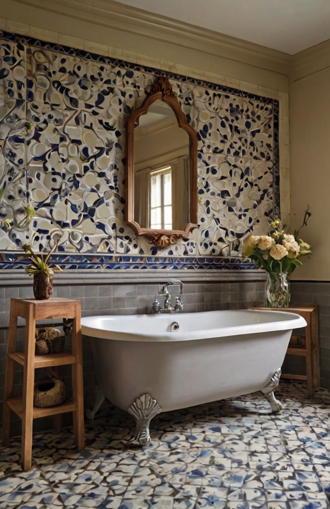 Patterned Tiles That Define French Country Bathrooms