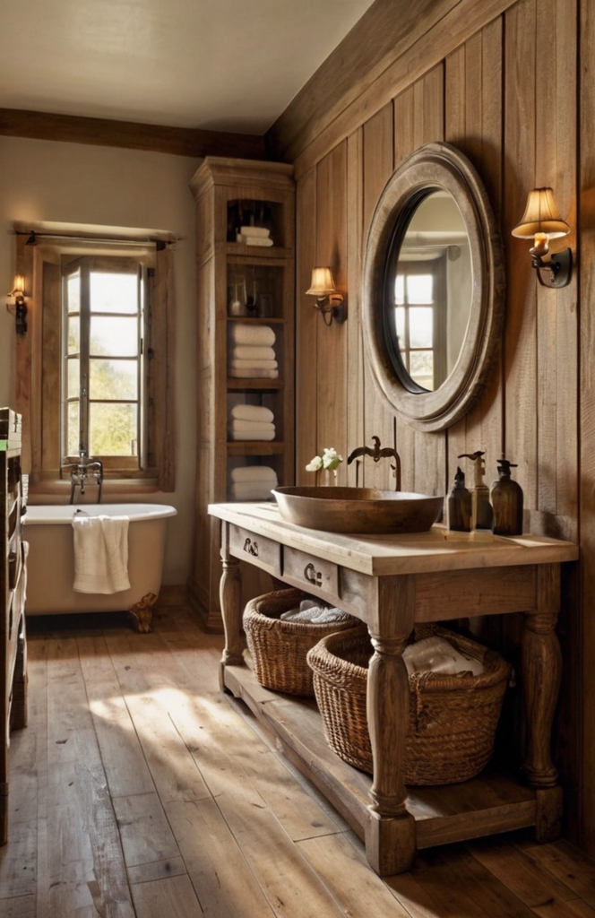 Rustic Elegance in French Country Bathrooms