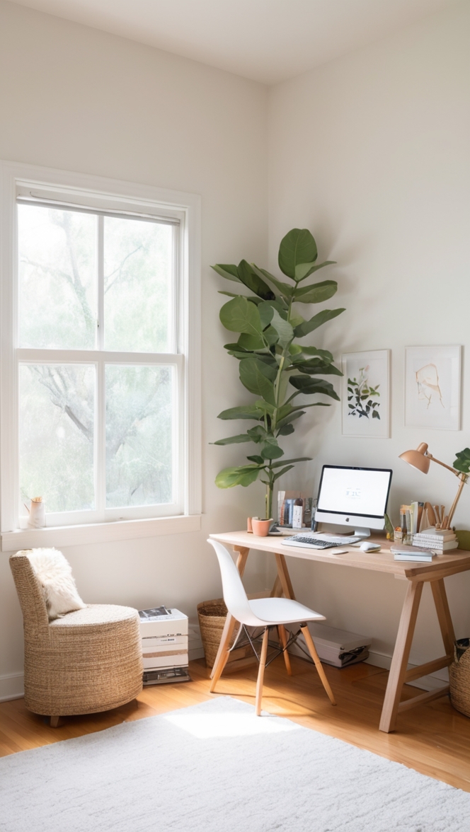 office organization, bedroom workspace, dual-purpose room, home office design, workspace solutions