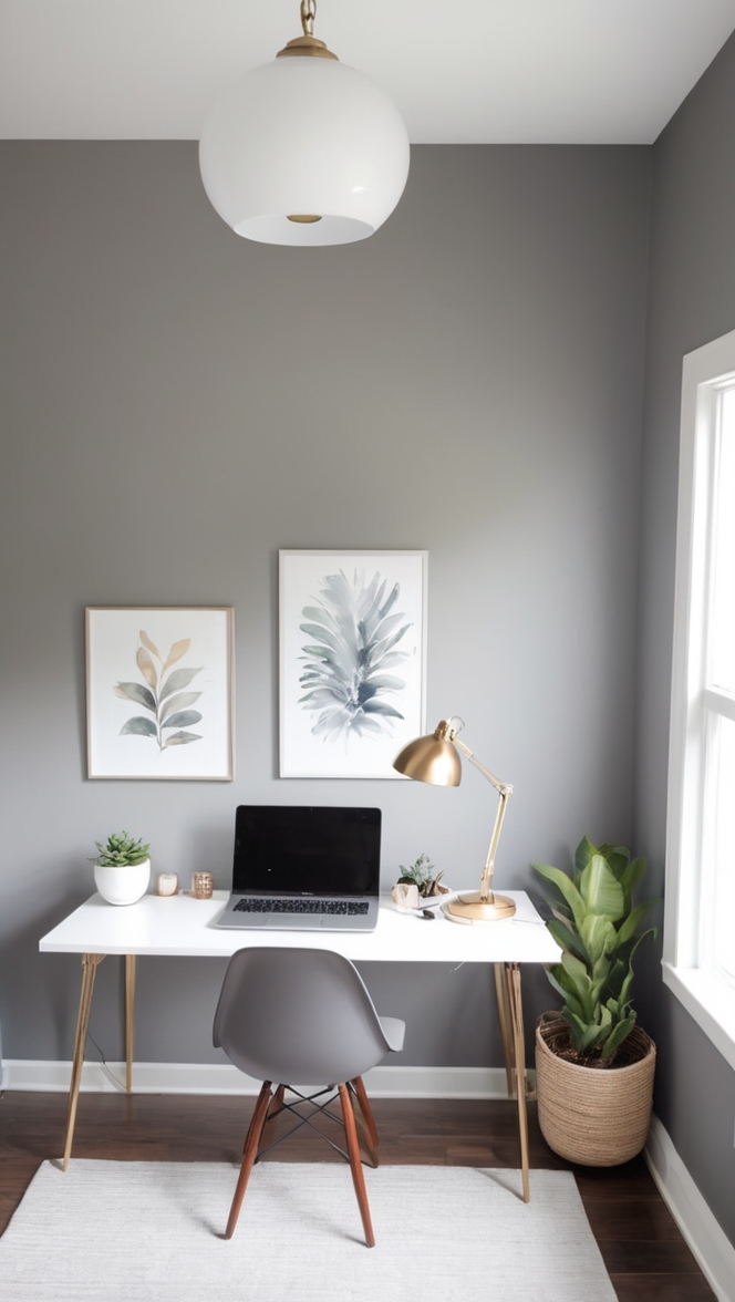 Wall paint, Home decor, Interior design, Office makeover, Neutral shades