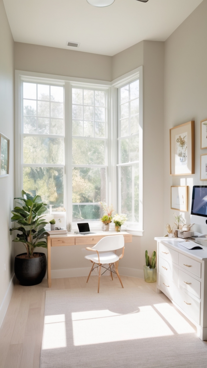 Home office renovation, Home improvement, Natural light, Interior design, Remodeling