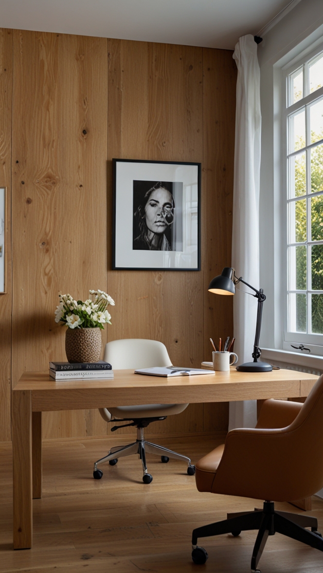 Oak home office furniture, Home office decor, Home office design, Oak desks, Home office organization