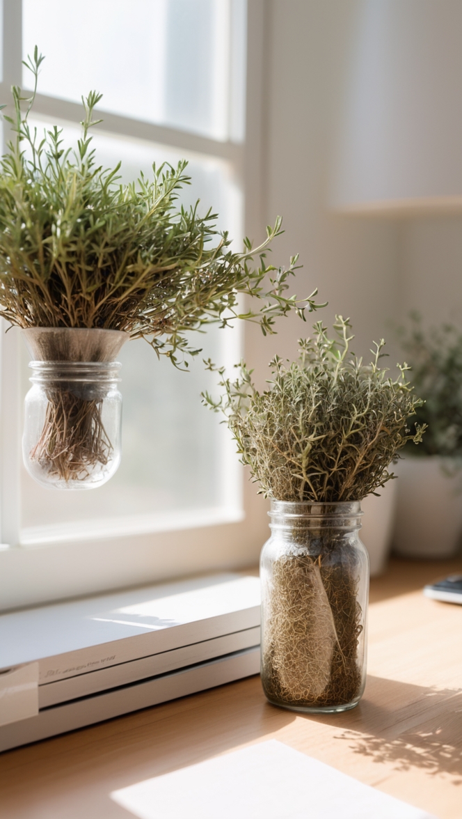 thyme, organic, home office, warmth, dried