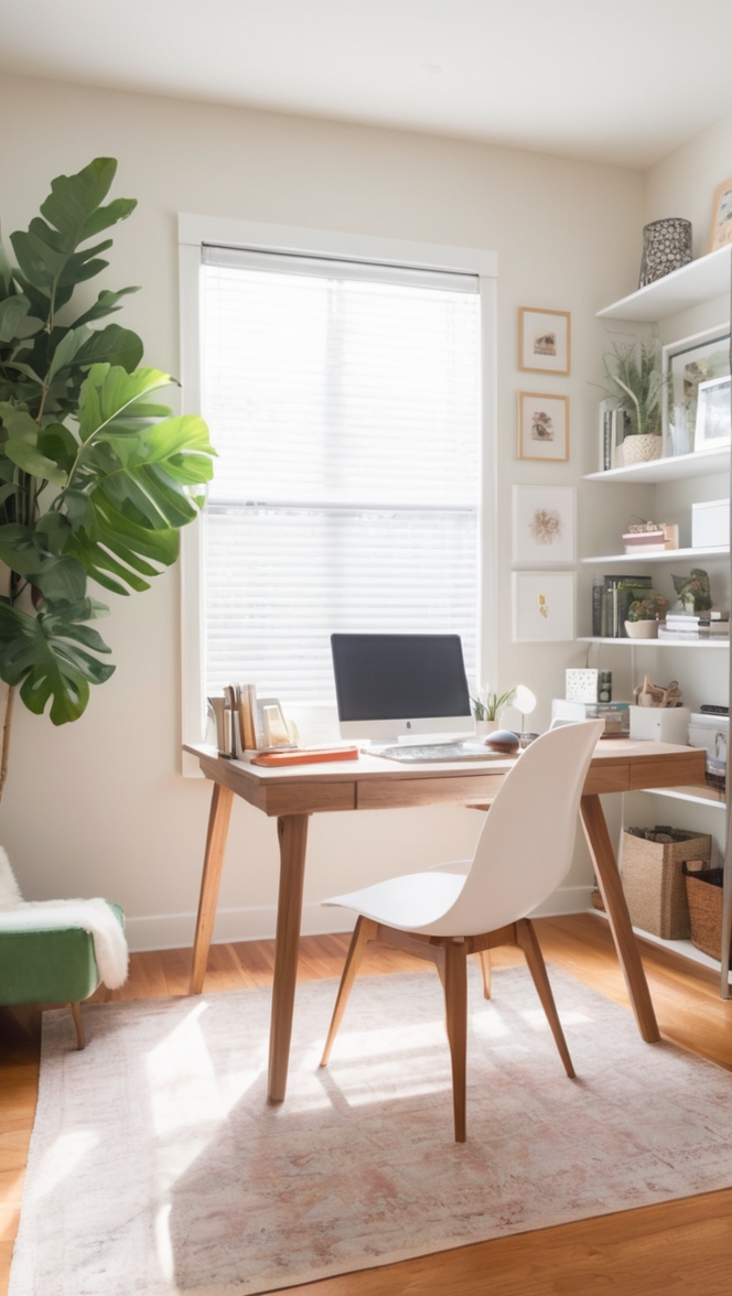 Gorgeous Home Office, Stylish TV Room, Dual-Purpose Space, Home Office Inspiration, TV Room Design