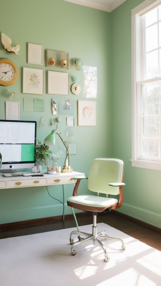 Jadite green desk accessories, Vintage Jadite green decor, Jadite green office supplies, Retro Jadite green office, Jadite green office decor