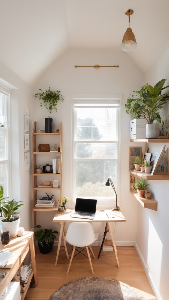 home office design, small space decor, creative workspace, small office ideas, innovative home office