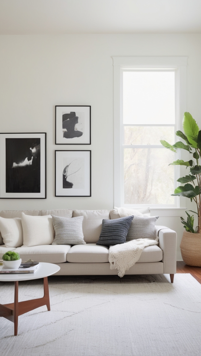 black minimalist furniture, white minimalist decor, minimalist living room design, modern monochrome interiors, minimalist home accessories