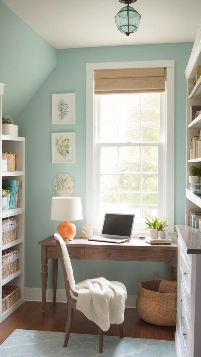 cozy home office design, working from home office, home office setup ideas, comfortable home office, productive home office