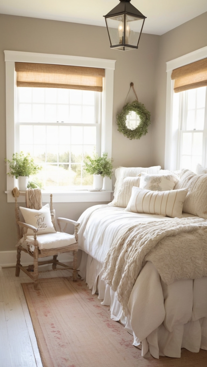 farmhouse bedroom decor, rustic bedroom ideas, modern farmhouse bedding, country style bedroom, rustic farmhouse furniture