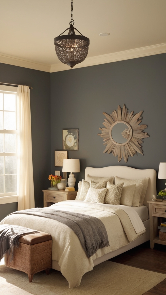 dark cozy bedroom decor, modern dark bedroom ideas, luxurious dark bedroom designs, elegant black bedroom decor, chic moody bedroom inspirations