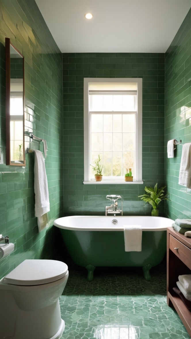 green tiles bathroom, green bathroom floor tiles, dark green mosaic tiles, green ceramic bathroom tiles, green subway tiles
