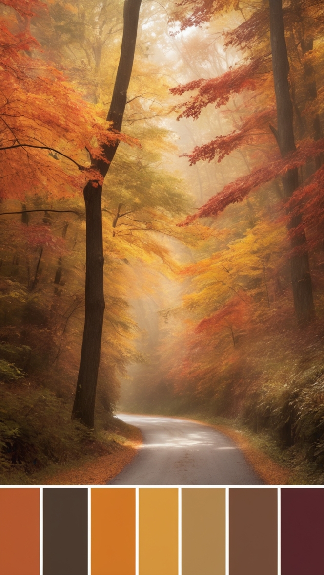 deep autumn colors, autumn color scheme, warm color palette, rich fall colors, autumn color trends
