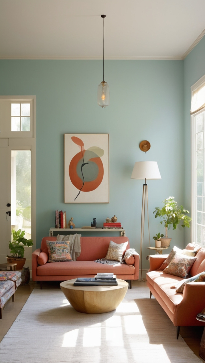 How would I design an eclectic minimalist living room to reflect my own personal style? ?