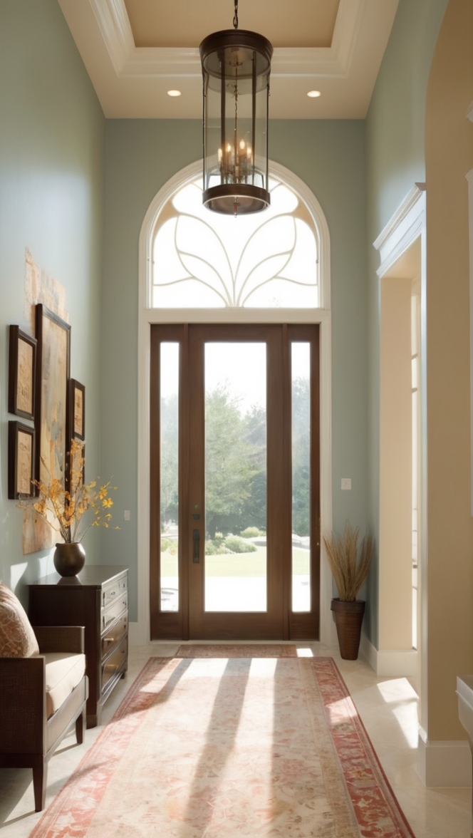 entrance hall design, luxury foyer decor, grand entranceway ideas, elegant entrance decor, welcoming foyer design