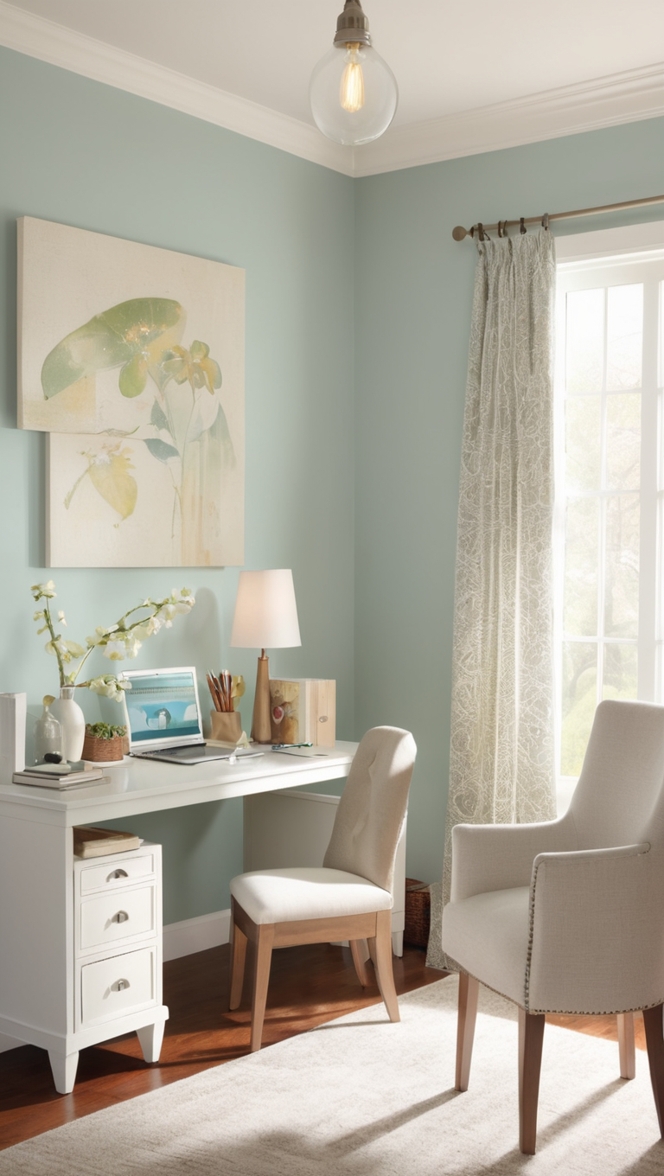 home office design ideas, modern home office decor, warm home office colors, chic home office furniture, stylish home office lighting