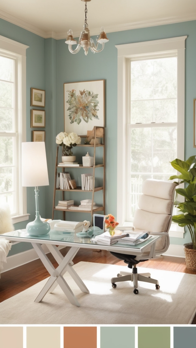 cozy home office decor, chic home office design, luxe home office ideas, stylish home office furniture, modern home office setup