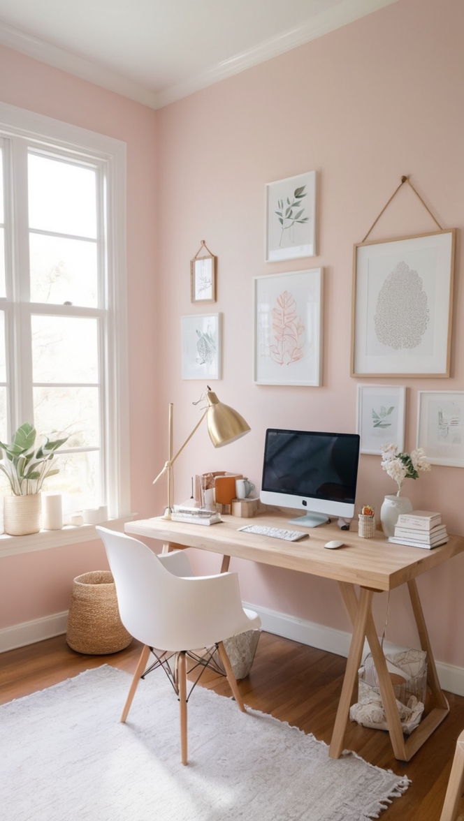 cozy home office decor, chic home office design, luxe home office ideas, stylish home office furniture, modern home office setup