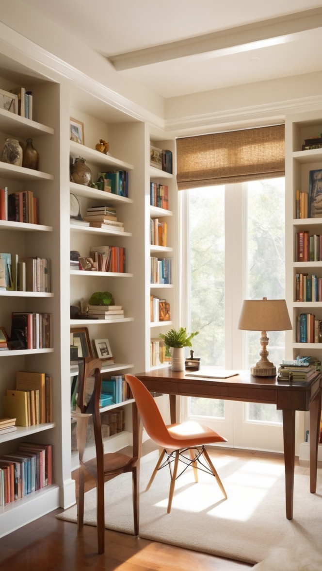 home office decor, home office organization, home office design, home workspace, cozy reading nook