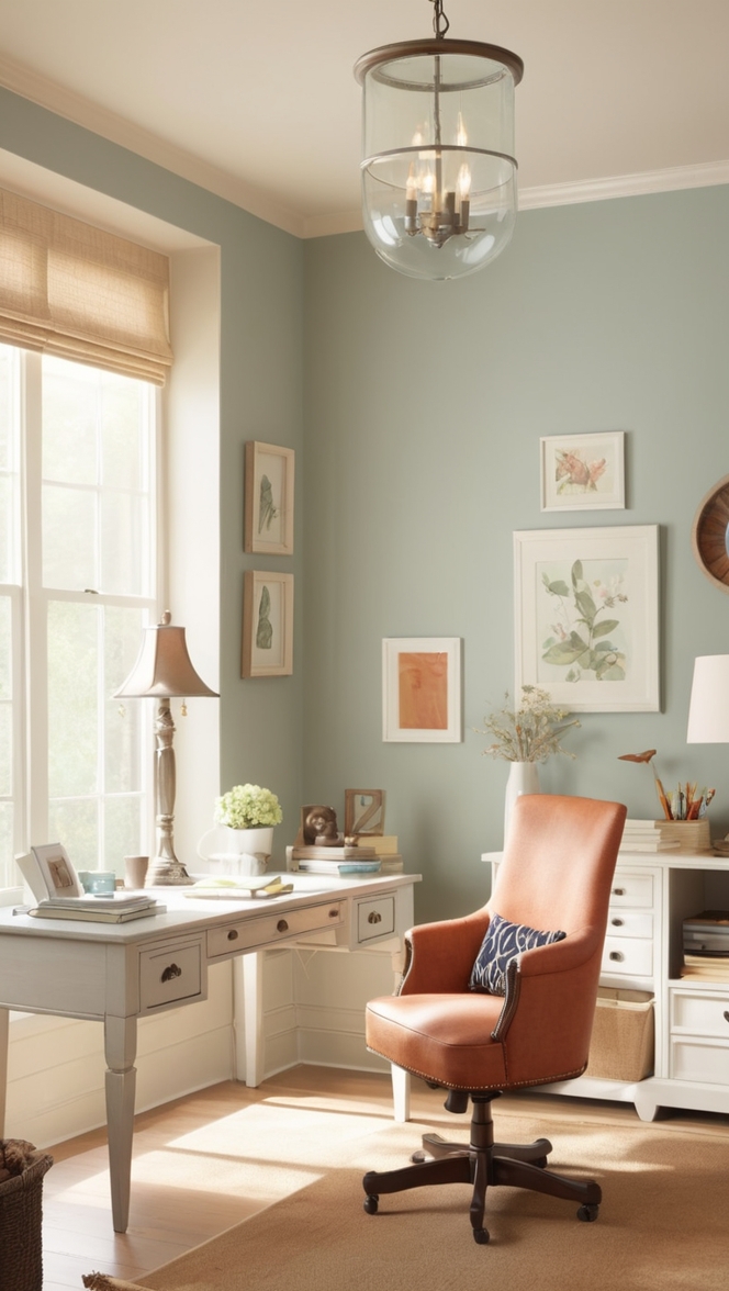 home office decor, comfortable workspace, organized desk space, stylish office furniture, work from home atmosphere