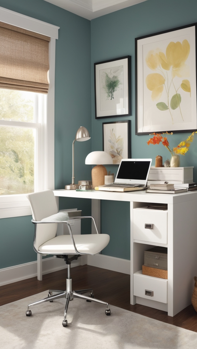 modern home office decor, home office furniture, home office design, minimalist office ideas, stylish home office
