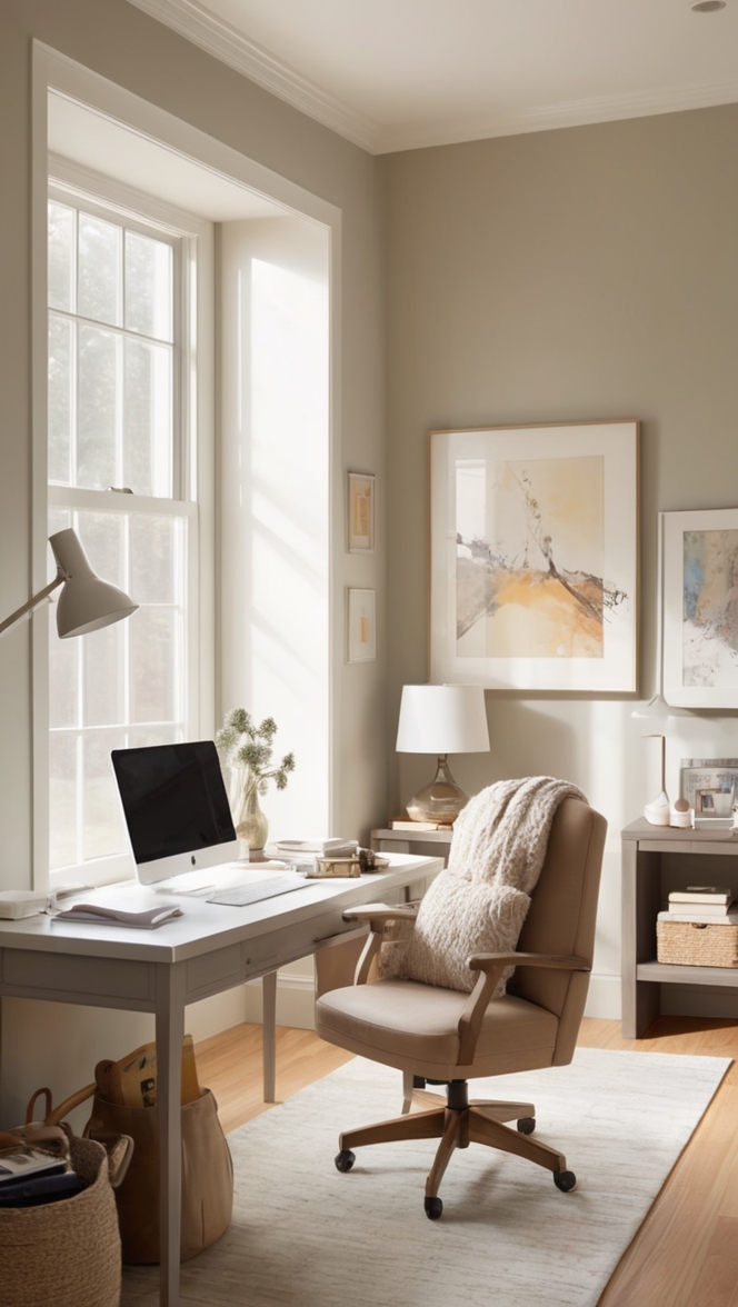 modern home office decor, home office furniture, home office design, minimalist office ideas, stylish home office